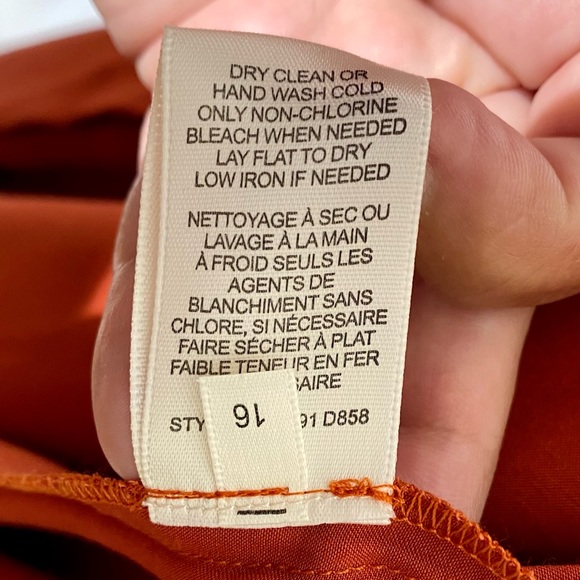 Rebecca Taylor NWT Ruched Top Long Dress Pomodoro Size 16 - Picture 13 of 16